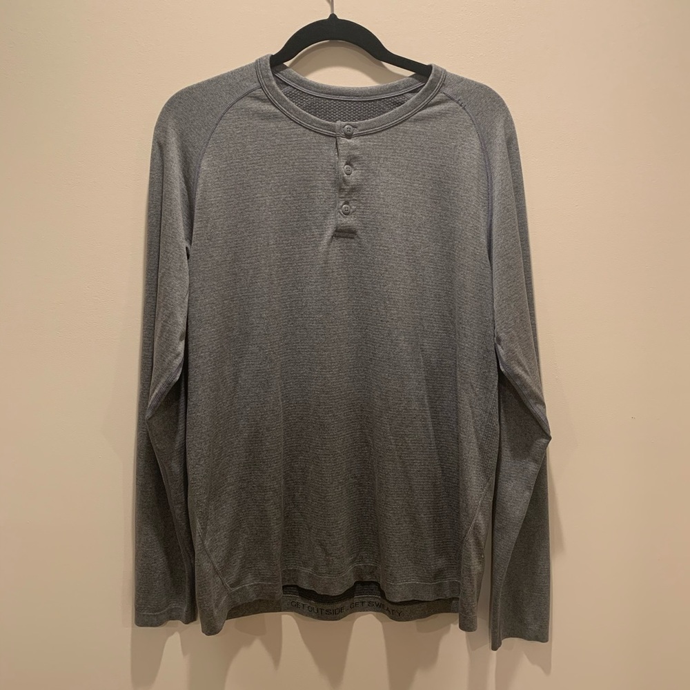 lululemon men’s large gray henley